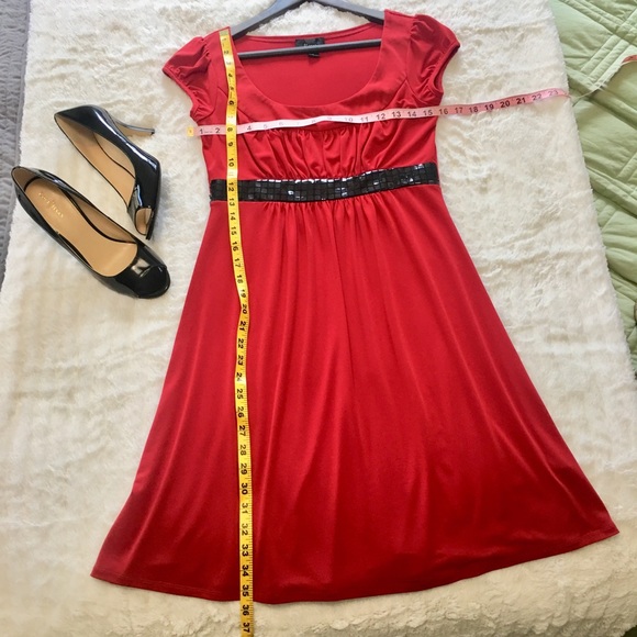 {Byer California} Flowy RED Party Dress Medium - Picture 3 of 8